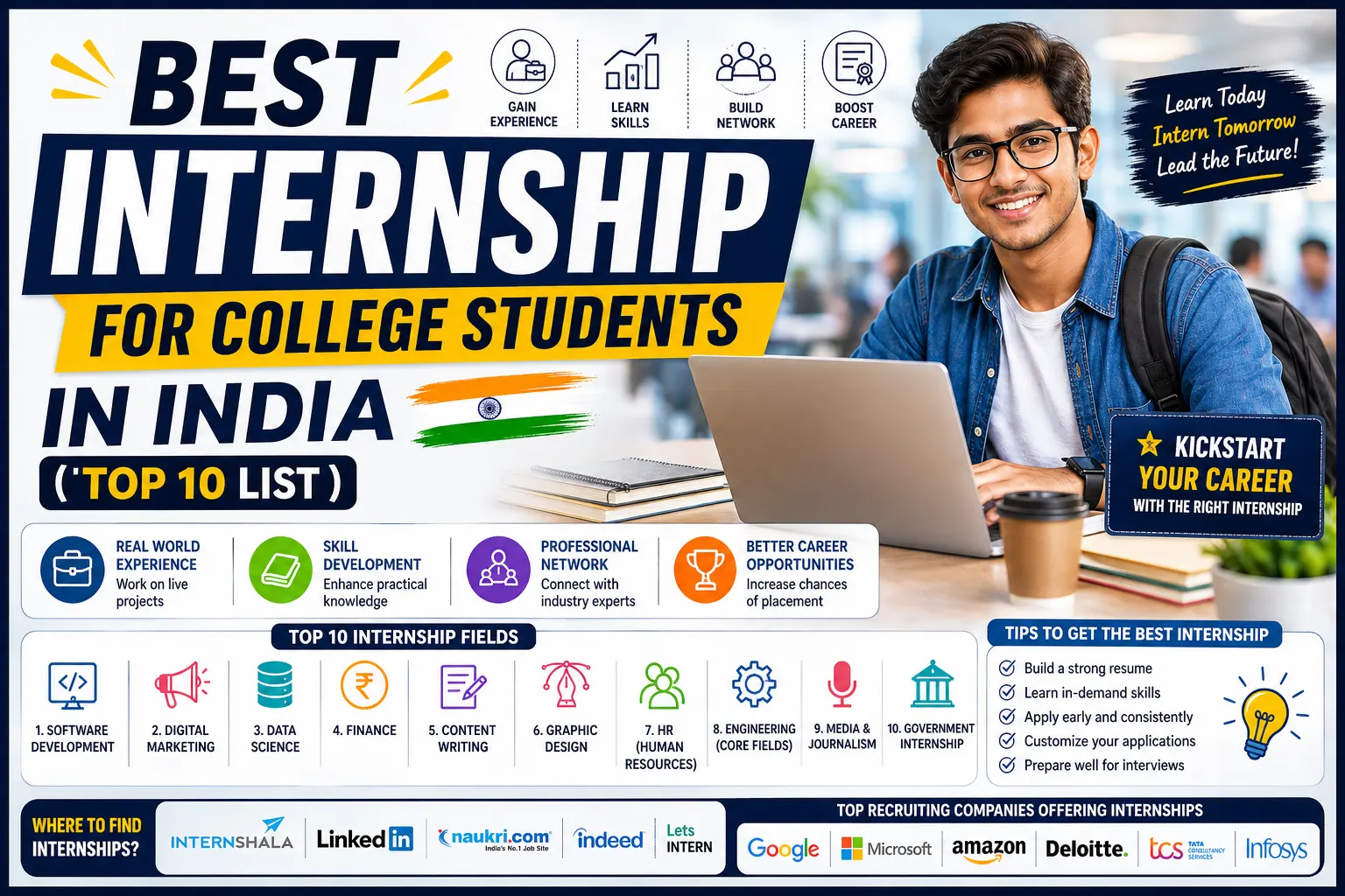 Best Internship for College Students in India (Top 10 List)