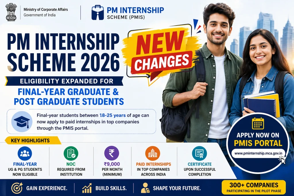 PM Internship Scheme New Changes 2026