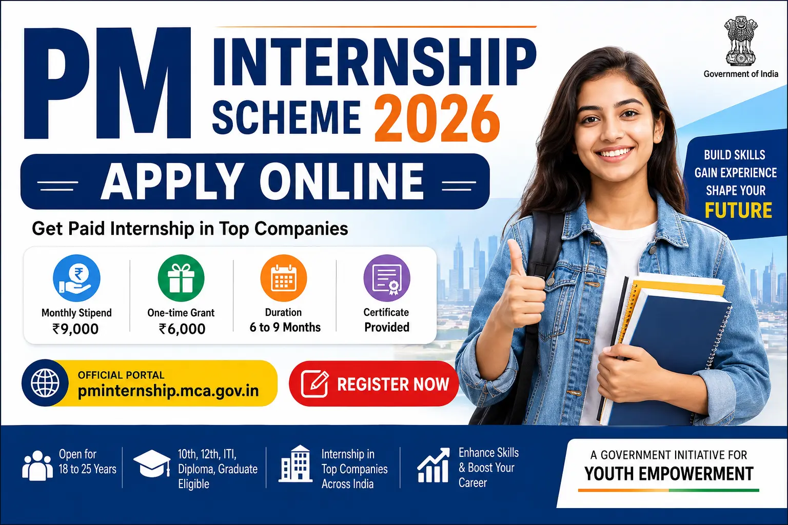 PM Internship Scheme 2026 Apply Online registration process, eligibility, stipend and official portal guide